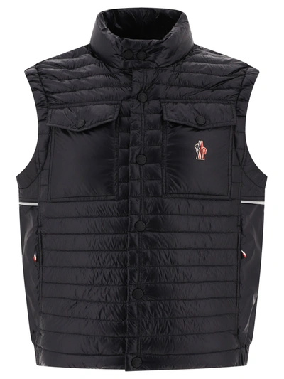 Moncler Ollon Down Vest Black In Negre