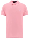 Polo Ralph Lauren Mens Carmel Pink Short-sleeved Logo-embroidered Custom-fit Cotton-piqué Polo Shirt