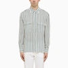 Pt Torino Ottanium Striped Shirt In Silk Blend