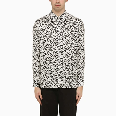 Pt Torino White/black Viscose Shirt