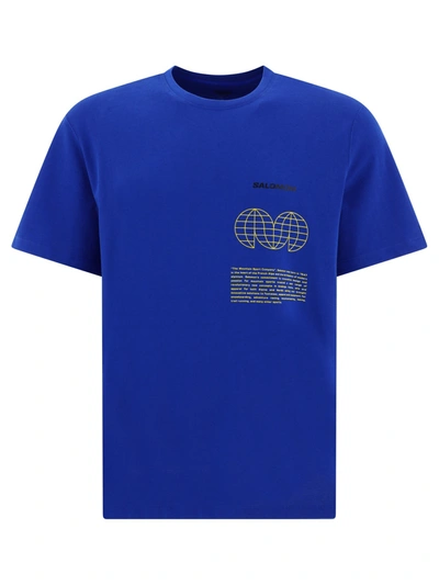 Salomon Globe Graphic T Shirt In Blue