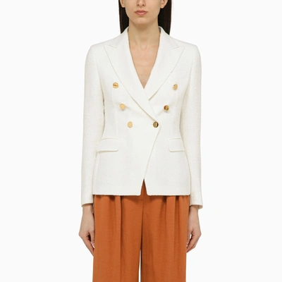 TAGLIATORE TAGLIATORE WHITE J ALICIA DOUBLE BREASTED JACKET