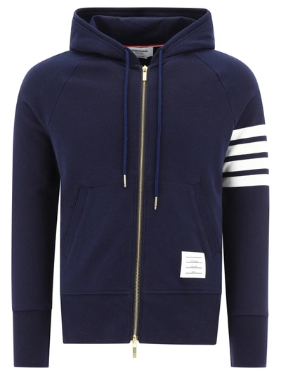 Thom Browne Engineered 4 Bar Hoodie In Blue