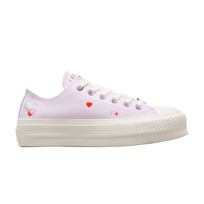 Pre-owned Converse Wmns Chuck Taylor All Star Lift Platform Low 'y2k Heart' In Purple