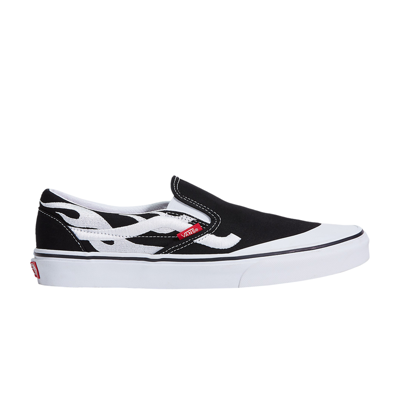 Pre-owned Vans A$ap Rocky X Classic Slip-on 'worldwide Pack - Black White Flame'
