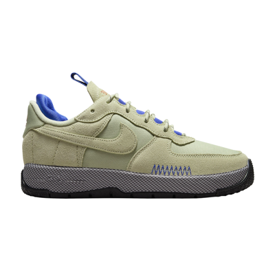 Pre-owned Nike Wmns Air Force 1 Wild 'olive Aura Aquarius Blue' In Green