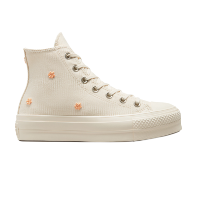 Pre-owned Converse Wmns Chuck Taylor All Star Lift Platform High 'pearls' In Cream