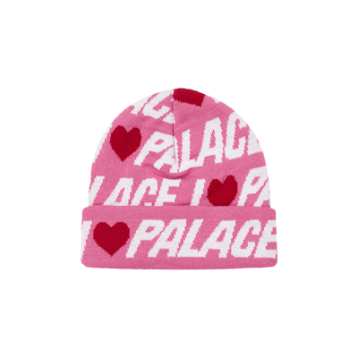 Pre-owned Palace I Love  Beanie 'fruity Pink'