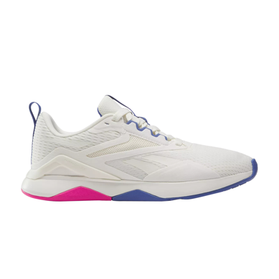 Pre-owned Reebok Wmns Nanoflex Tr 2.0 'chalk Step Purple' In Cream