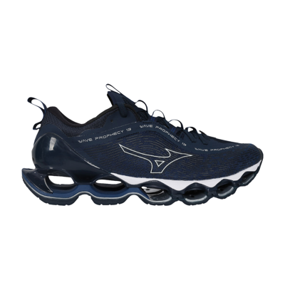 Pre-owned Mizuno Wave Prophecy 13 'navy Peony White' In Blue