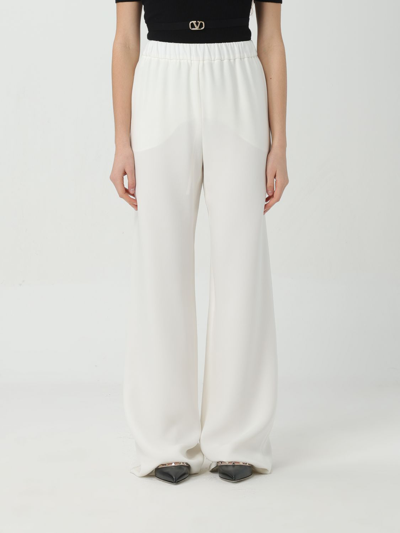 Valentino Trousers  Woman Colour Ivory In 象牙色