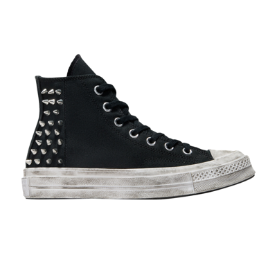 Pre-owned Converse Wmns Chuck 70 High 'studded' In Black