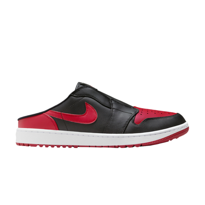 Pre-owned Air Jordan 1 Mule Golf 'bred' In Black