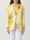 Pinko Woman Blazer Yellow Size 6 Viscose In Yellow