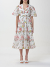 Zimmermann Floral Print Tiered Midi Dress In Multicolor