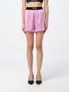 Tom Ford Logo-waistband Satin Shorts In Lilac