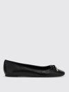 Michael Kors Logo Bow Ballet Flats Flat Shoes Black In Black