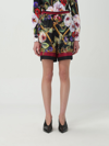 Dolce & Gabbana Floral-print Silk Pajama Shorts In 黑色