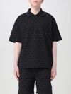 Valentino Polo Shirt With Iconographe Toile Print In Black