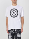 Versace Jeans Couture Cotton T-shirt With Iconic Print In White