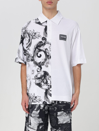 Versace Jeans Couture Watercolour Couture Polo衫 In White