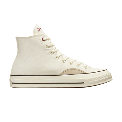Pre-owned Converse Chuck 70 Mixed Materials High 'egret Cherry Daze' In Cream