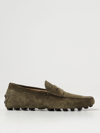 Tod's Suede Loafers In Olive