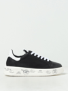 Premiata Black Sneakers With Contrasting White Accents In 黑色
