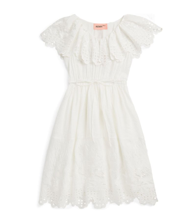 Designers Remix Girls Kids' Broderie Anglaise Vera Dress (8-16 Years) In Ivory