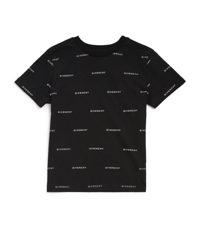 Givenchy Kids Cotton 4g Logo T-shirt (4-12+ Years) In Black