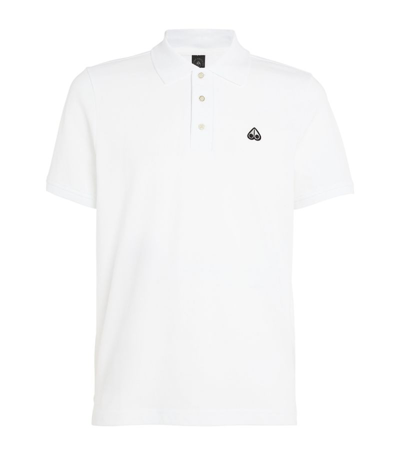 Moose Knuckles Logo Polo Shirt In White