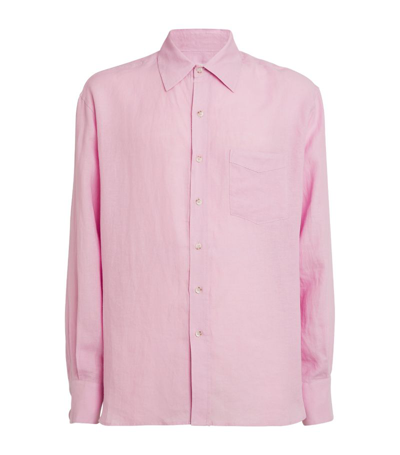 Commas Linen Shirt In Pink