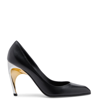 Alexander Mcqueen Armadillo 95mm Leather Pumps In Black