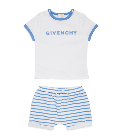 Givenchy T-shirt And Shorts Set (1-18 Months) In Blue