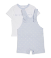 GIVENCHY COTTON T-SHIRT AND DUNGAREE SET (3-18 MONTHS)