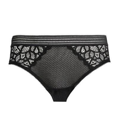 Wacoal Lace-trim Raffine Briefs In Black