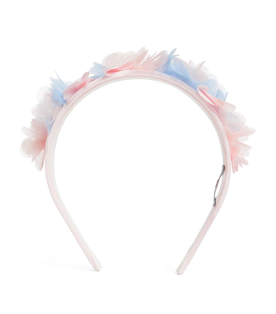 Il Gufo Kids' Floral Embellished Headband In Pink