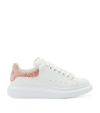 Alexander Mcqueen Crystal-embellished Flatform Sneakers In White