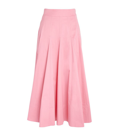 Me+em Cotton Sateen Maxi Skirt In Pink
