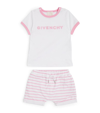 GIVENCHY KIDS COTTON T-SHIRT AND SHORTS SET (6-18 MONTHS)