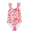 IL GUFO FLORAL RUFFLE SWIMSUIT (4-12 YEARS)