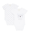 GIVENCHY KIDS SET OF 2 PRINTED BODYSUITS (1-6 MONTHS)