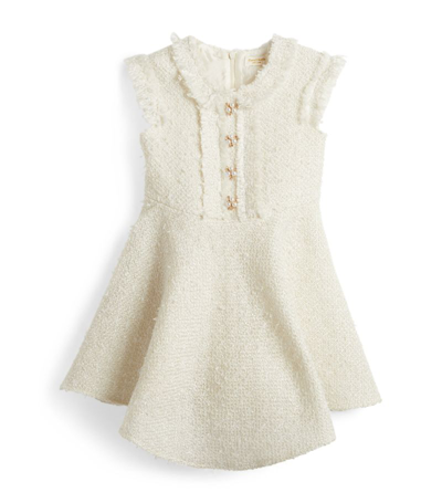 David Charles Kids' Tweed Embellished Dress (2-10 Years) In Ivory