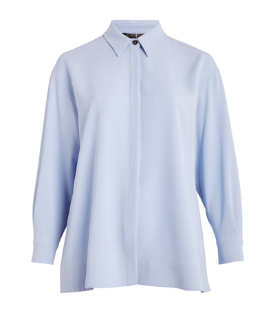 Marina Rinaldi Long-sleeve Shirt In Blue