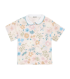 IL GUFO COTTON FLORAL SHORT-SLEEVE SHIRT (3-12 YEARS)