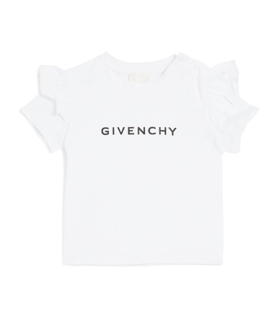 Givenchy Kids Frill-trim Logo T-shirt (6-18 Months) In White