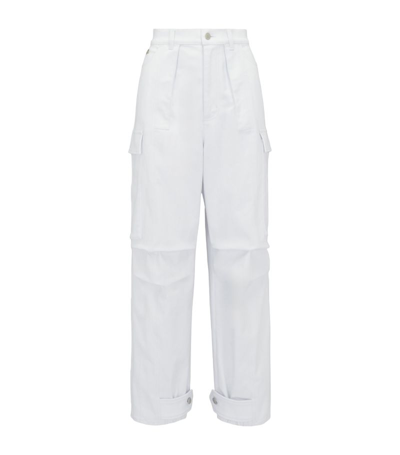Alexander Mcqueen Military Cargo Jeans In White