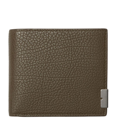 Burberry Leather Coin Wallet In Military