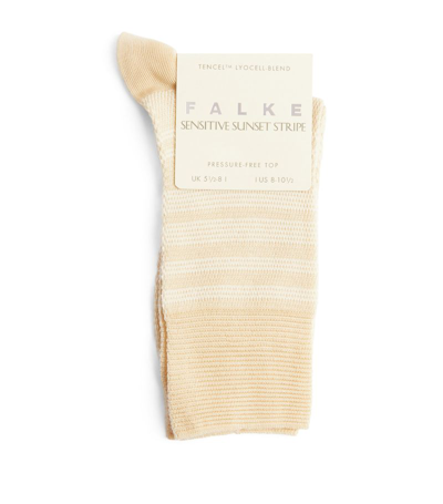 Falke Sensitive Sunset Stripe Socks In Beige