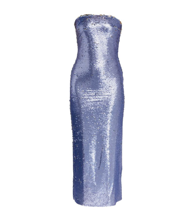 The New Arrivals Ilkyaz Ozel Sequinned Midi Dress In Purple